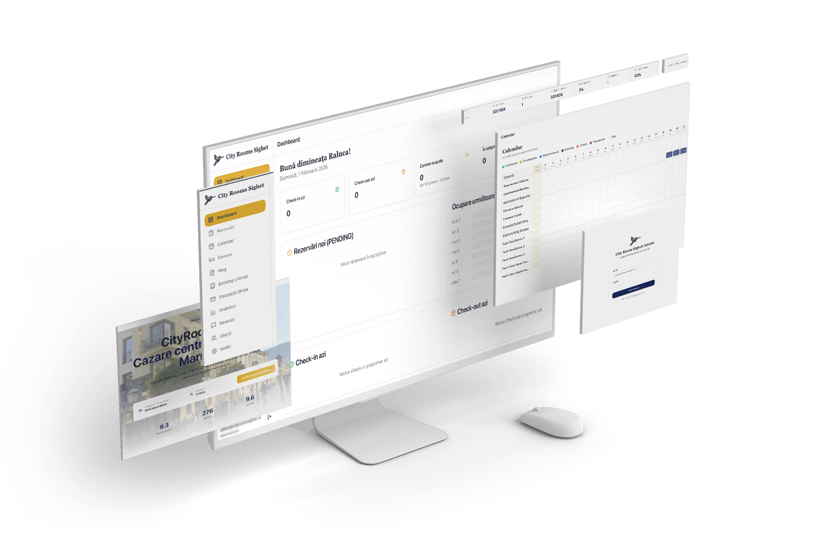 BookGo Dashboard - Calendar Rezervări